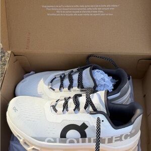 Cloudmonster Women's White and Black Athletic Shoes